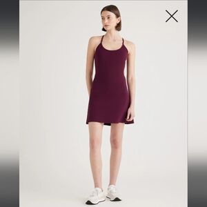 NWT Quince Ultra-Form Active Dress Plum Medium